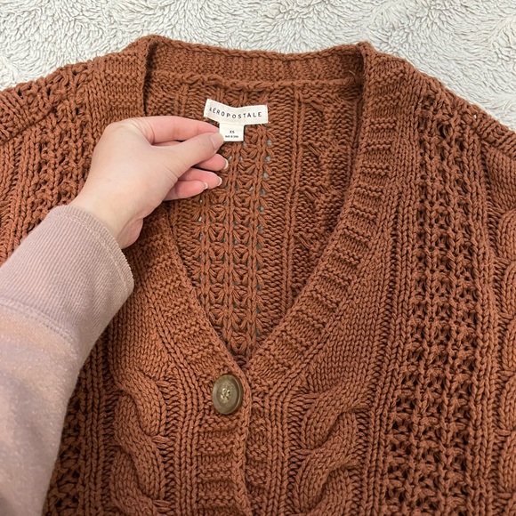 Cropped Cable Knit Sweater/Cardigan - Picture 3 of 3